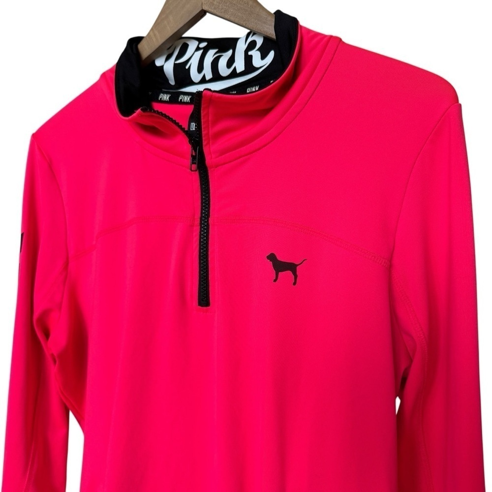 VTG! 2015 Victoria's Secret PINK Women's L Hot Pink Quarter Zip Pullover Casual